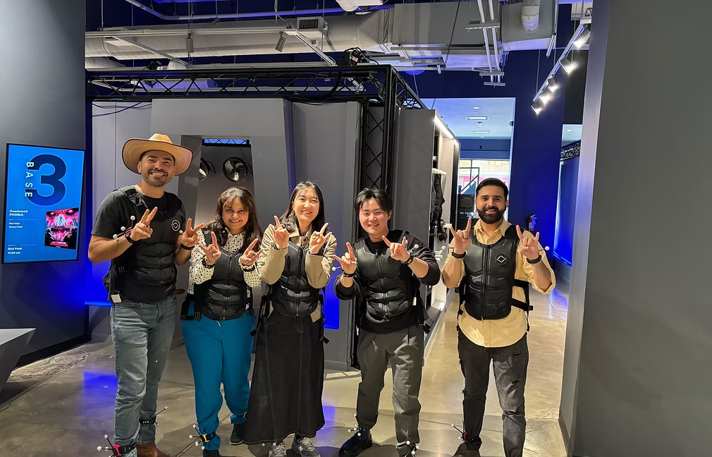 The Amazon design team at a team activity