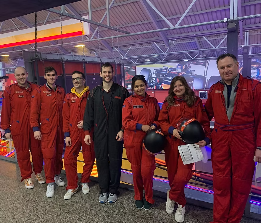 With my development team at an F1 racing outing