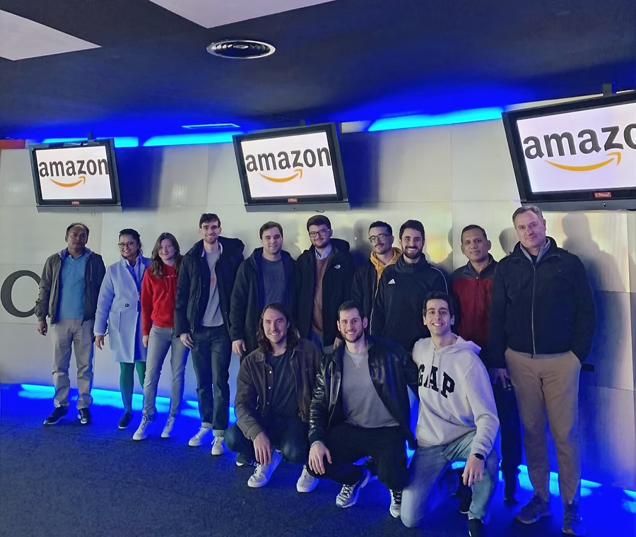 The Amazon Analytics team at an offsite